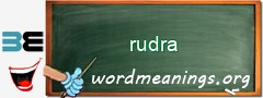WordMeaning blackboard for rudra